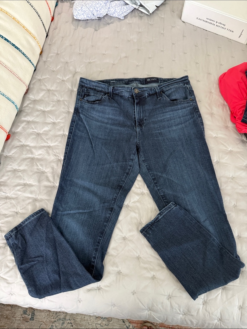 AG Adriano Goldschmied Super Skinny Legging Ankle Jeans in Dark Indigo 32